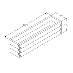 Forest Garden Wooden Caledonian Garden Trough Planter -Plantery Shop 12812609 1204833219756189