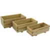 Forest Garden Wooden Durham Rectangular Planter (Set Of 3) -Plantery Shop 12812615 1324831965270042