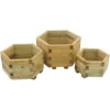 Forest Garden Wooden York Hexagonal Planter (Set Of 3) -Plantery Shop 12812616 1994831955629023