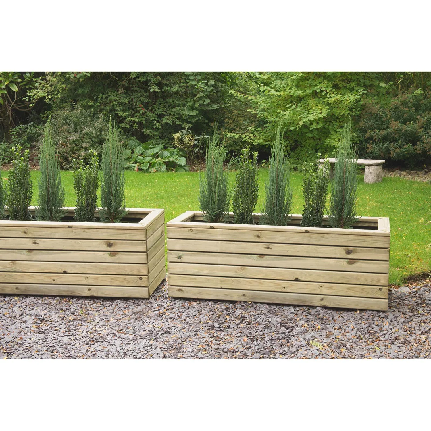 Forest Garden Wooden Linear Long Planter 5 Forest Garden Wooden Linear Long Planter - Image 3