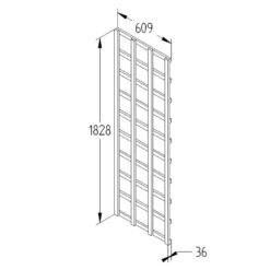 Heavy Duty Trellis - 61cm - Pack Of 10 -Plantery Shop 12823391 1264833219889998