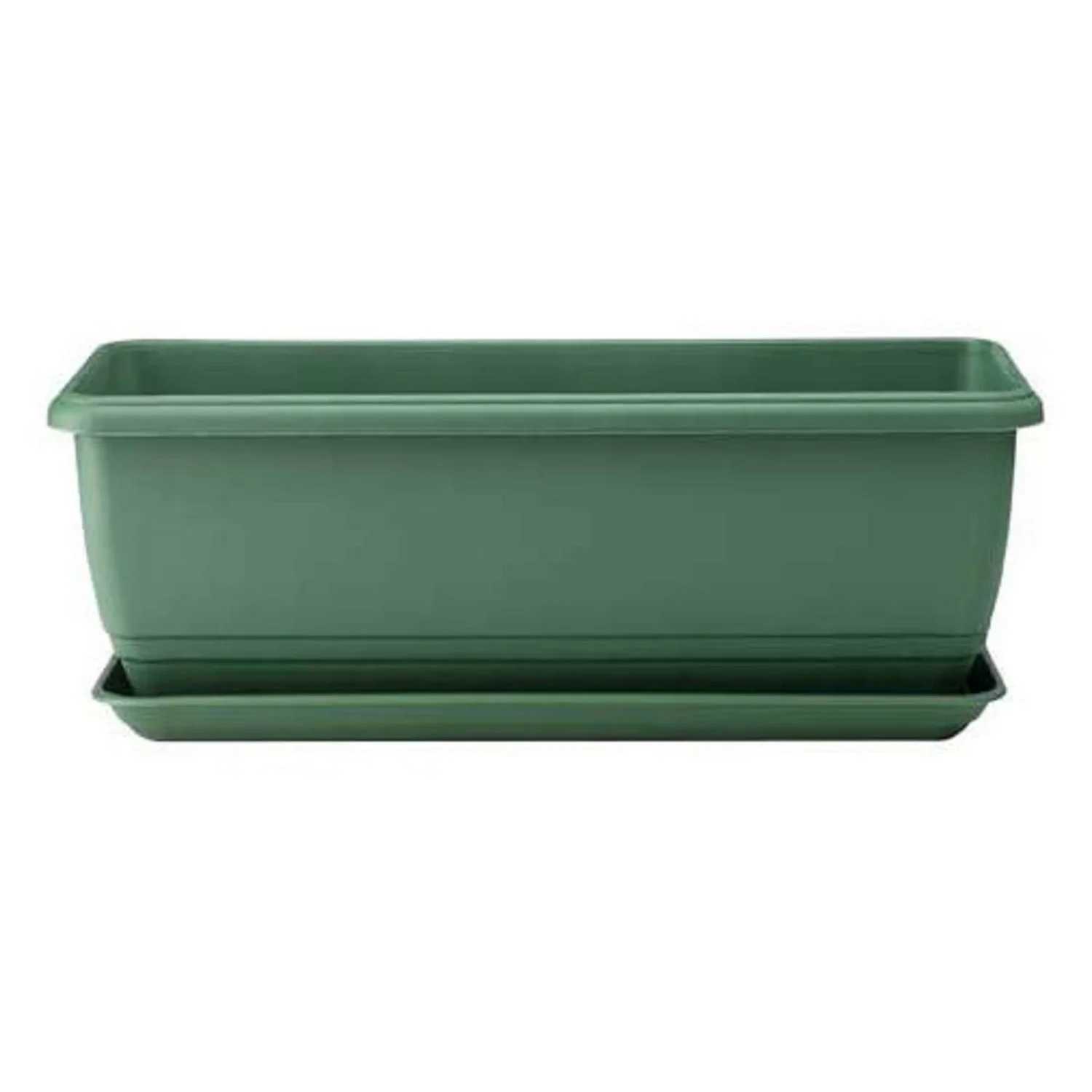Self Watering Balconniere Troughs In Green - 50cm 3 Self Watering Balconniere Troughs In Green - 50cm
