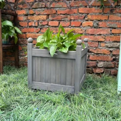Homebase Medium Wooden Planter Grey -Plantery Shop 12885225 1235013038298744