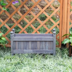 Wooden Trough - Grey -Plantery Shop 12885230 7505013038406033