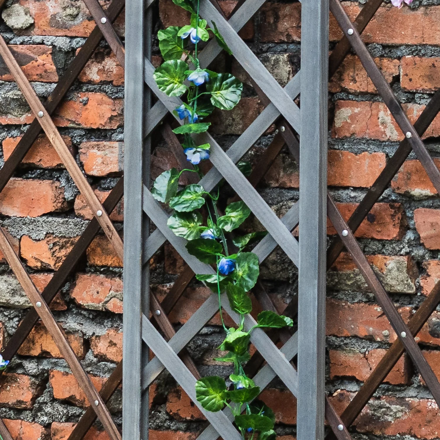 1.8m X 30cm Wooden Trellis Panel - Grey 6 1.8m X 30cm Wooden Trellis Panel - Grey - Image 4