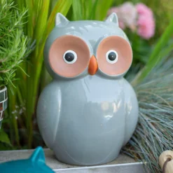 Ceramic Owl Garden Ornament - 25cm -Plantery Shop 12890924 1154941774098448