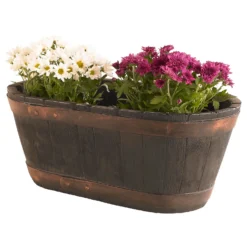 Oakwood Barrel Trough -Plantery Shop 12940715 1254927489792359