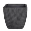 House Beautiful Roma Weave Charcoal Square Pot - 37cm -Plantery Shop 13176831 2104933182664470