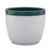 House Beautiful 2 Tone Teal Rim Egg Pot - 25cm -Plantery Shop 13188804 1634933184082255