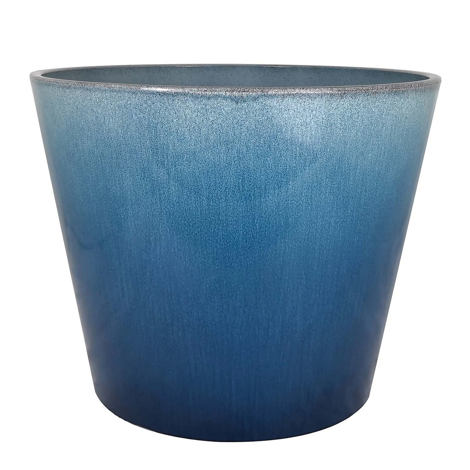 Glazed Finish Blue Planter - 40cm 3 Glazed Finish Blue Planter - 40cm