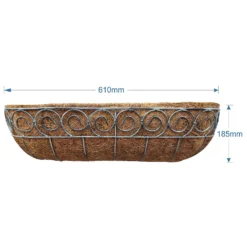Distress Finish Wall Trough With Coco Liner - 61cm -Plantery Shop 13221622 1854902150175446