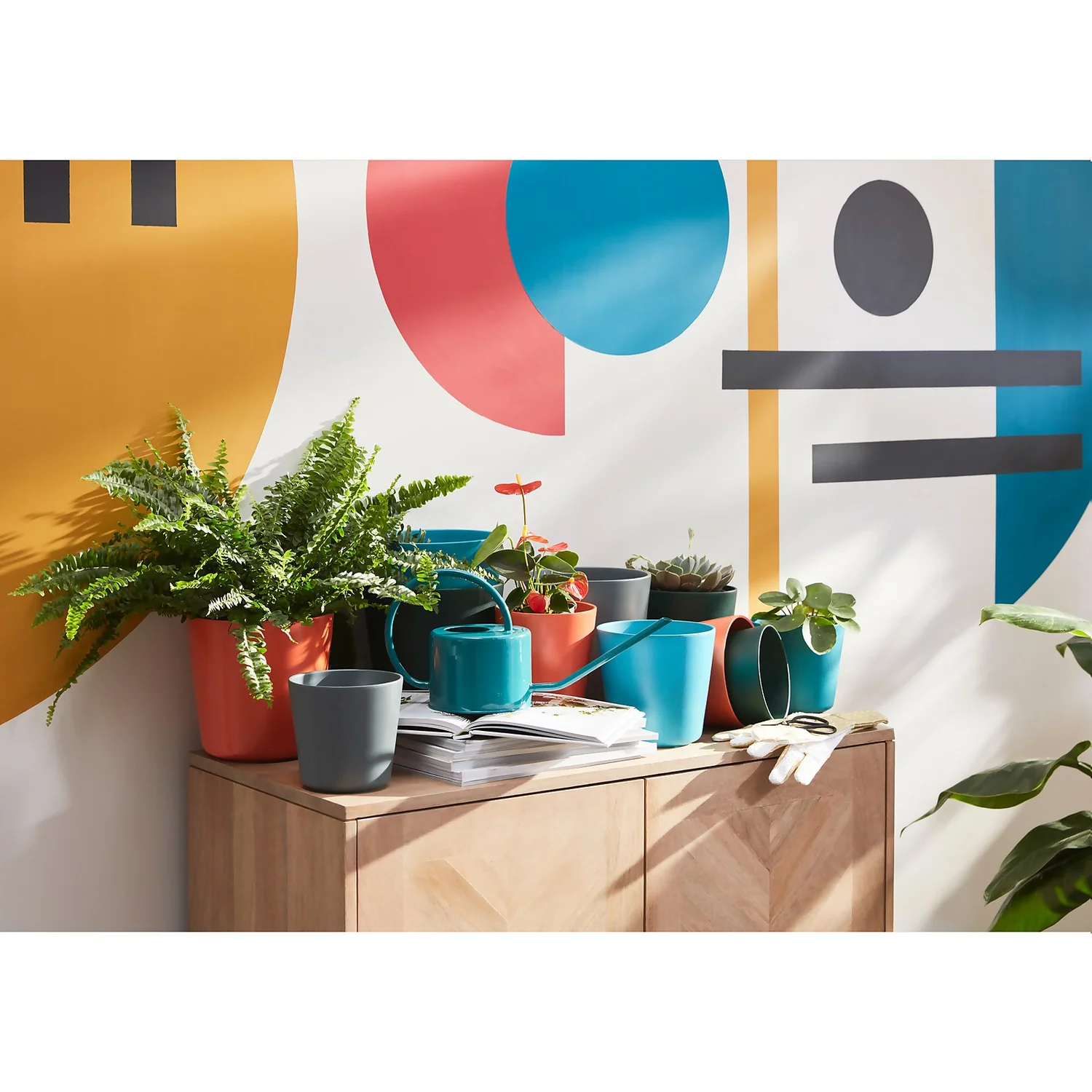 House Beautiful Planter Teal 13cm 4 House Beautiful Planter Teal 13cm - Image 2