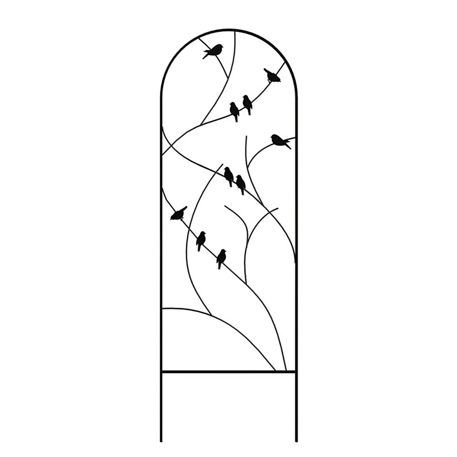 Panacea Perching Birds Garden Trellis - Black - 183 X 61cm 3 Panacea Perching Birds Garden Trellis - Black - 183 X 61cm