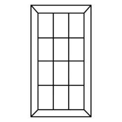 Agriframes Georgian Garden Wall Trellis - W 60cm XH 1m - Black