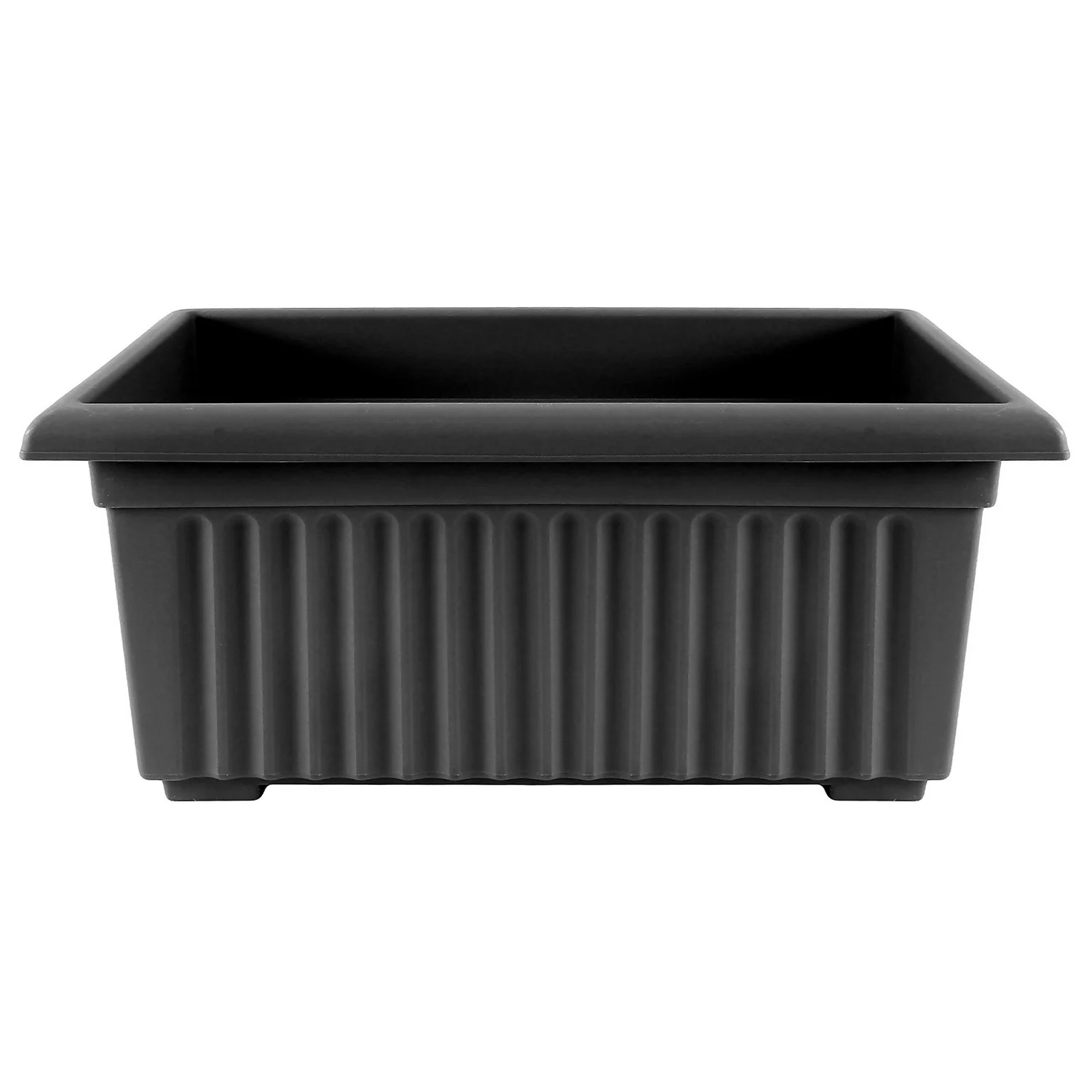 Black Trough Planter - 55cm 3 Black Trough Planter - 55cm