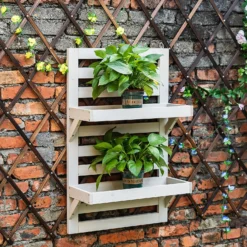 Homebase Indoor/Outdoor Wooden Plant Shelves -Plantery Shop 13950433 8095013038826678