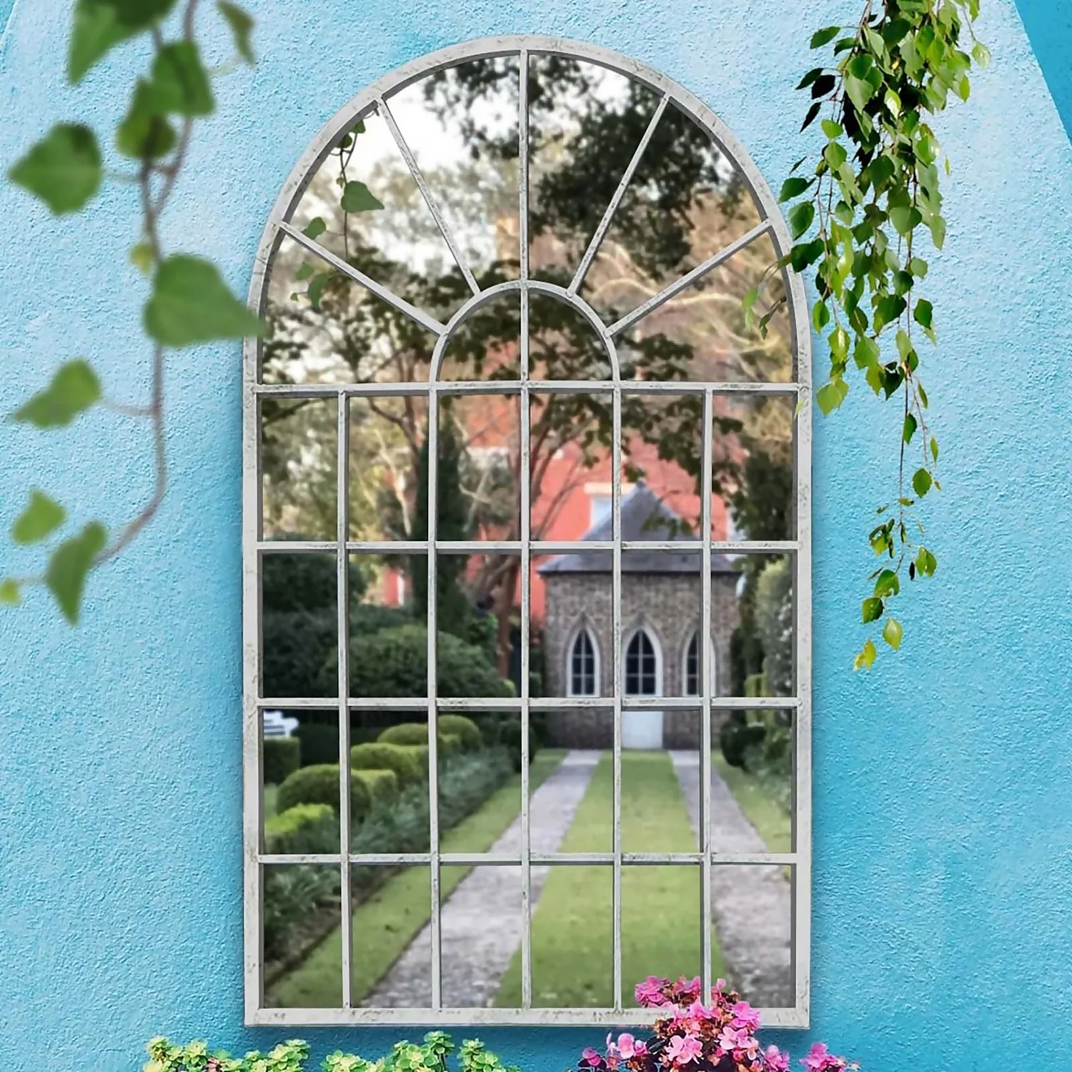 MirrorOutlet Country Arch Garden Mirror - 78x50cm 4 MirrorOutlet Country Arch Garden Mirror - 78x50cm - Image 2