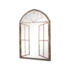 MirrorOutlet Metal Arched Decorative Window Effect Garden Mirror - 92x61cm -Plantery Shop 13950552 1244987139558202