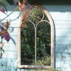 MirrorOutlet Somerley Chapel Arch Metal Garden Mirror - 112x61cm -Plantery Shop 13950555 1704987139189172