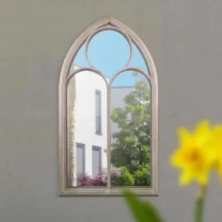 MirrorOutlet Somerley Chapel Arch Metal Garden Mirror - 112x61cm -Plantery Shop 13950555 5464987139112690