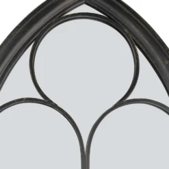 MirrorOutlet Black Somerley Chapel Arch Metal Garden Mirror - 112x61cm 9 MirrorOutlet Black Somerley Chapel Arch Metal Garden Mirror - 112x61cm -Plantery Shop 13950556 1394987139719047
