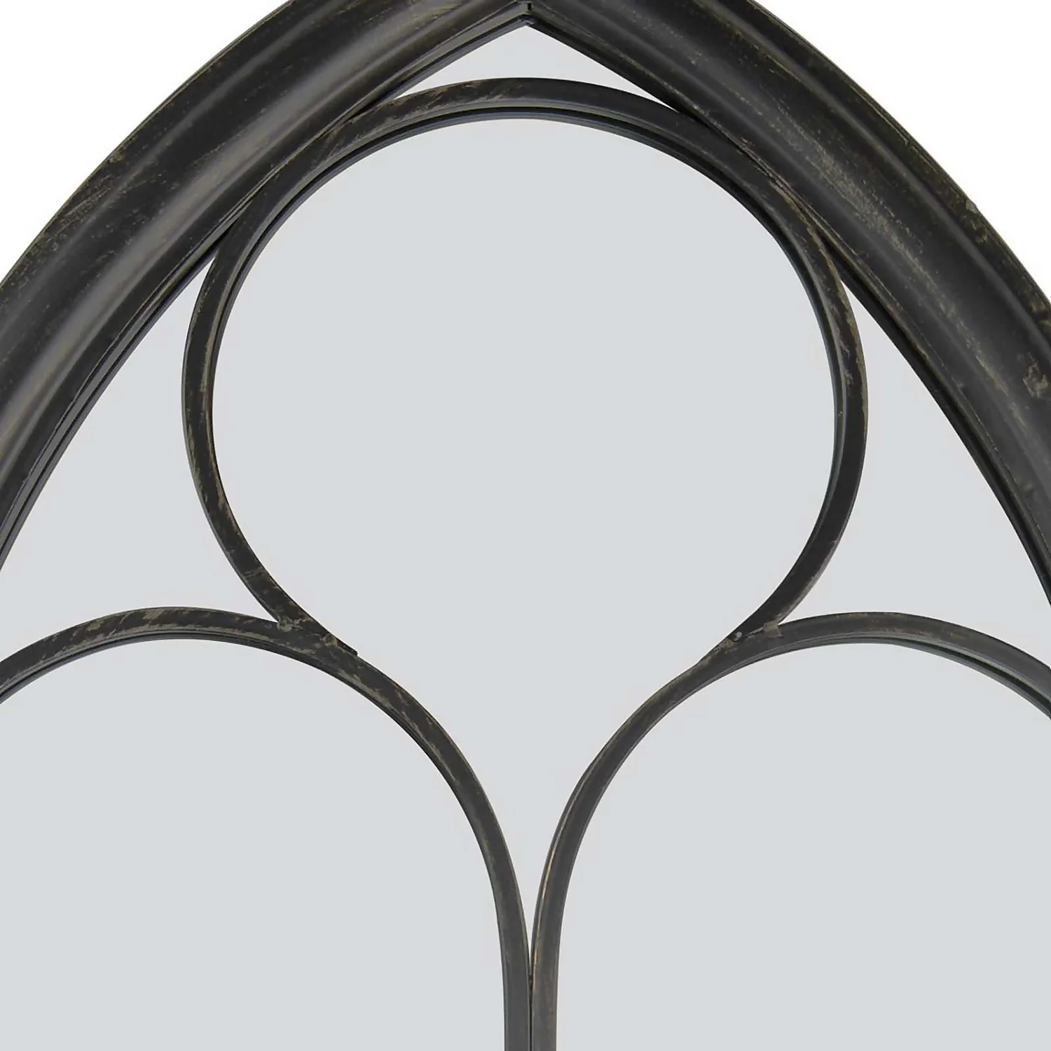 MirrorOutlet Black Somerley Chapel Arch Metal Garden Mirror - 112x61cm 6 MirrorOutlet Black Somerley Chapel Arch Metal Garden Mirror - 112x61cm - Image 4