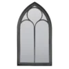 MirrorOutlet Black Somerley Chapel Arch Metal Garden Mirror - 112x61cm -Plantery Shop 13950556 1694987139501658