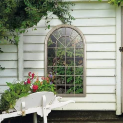 MirrorOutlet Somerley Eden Country Arch Large Metal Garden Mirror - 129x76cm -Plantery Shop 13950557 2014987139974299