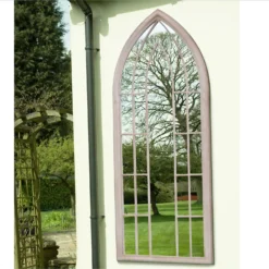MirrorOutlet Somerley Sunflower Gothic Arch Large Garden Mirror - 150x61 Cm -Plantery Shop 13950558 7214987173116409