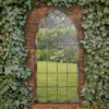 MirrorOutlet Rose Garden Rustic Arch Extra Large Metal Garden Mirror - 161x72cm -Plantery Shop 13950562 2354987138970070
