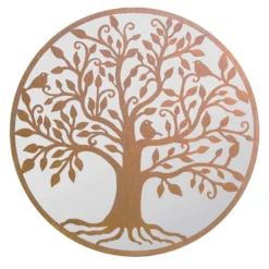 MirrorOutlet Stag Deer Round Garden Mirror - 100cm -Plantery Shop 13950585 4514987138931583