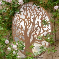 MirrorOutlet Bird Round Garden Mirror - 60cm -Plantery Shop 13950588 9794987140016602