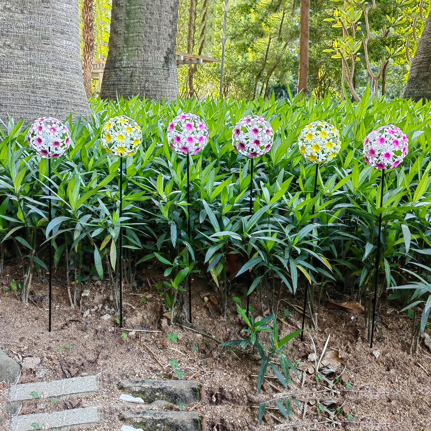 Homebase Flower Stake Ornament - 60cm Mixed 4 Homebase Flower Stake Ornament - 60cm Mixed - Image 2