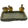 Homebase Wood Log Bird Bath With Birds -Plantery Shop 13955522 1605014596717930