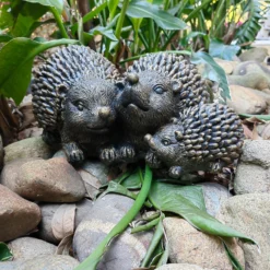 Bronze Look Hedgehog Family Garden Ornament -Plantery Shop 13965951 1215014597096407