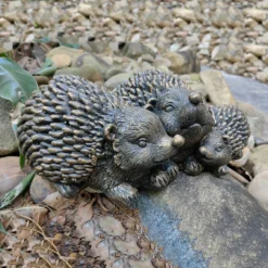 Bronze Look Hedgehog Family Garden Ornament -Plantery Shop 13965951 6055014597051638