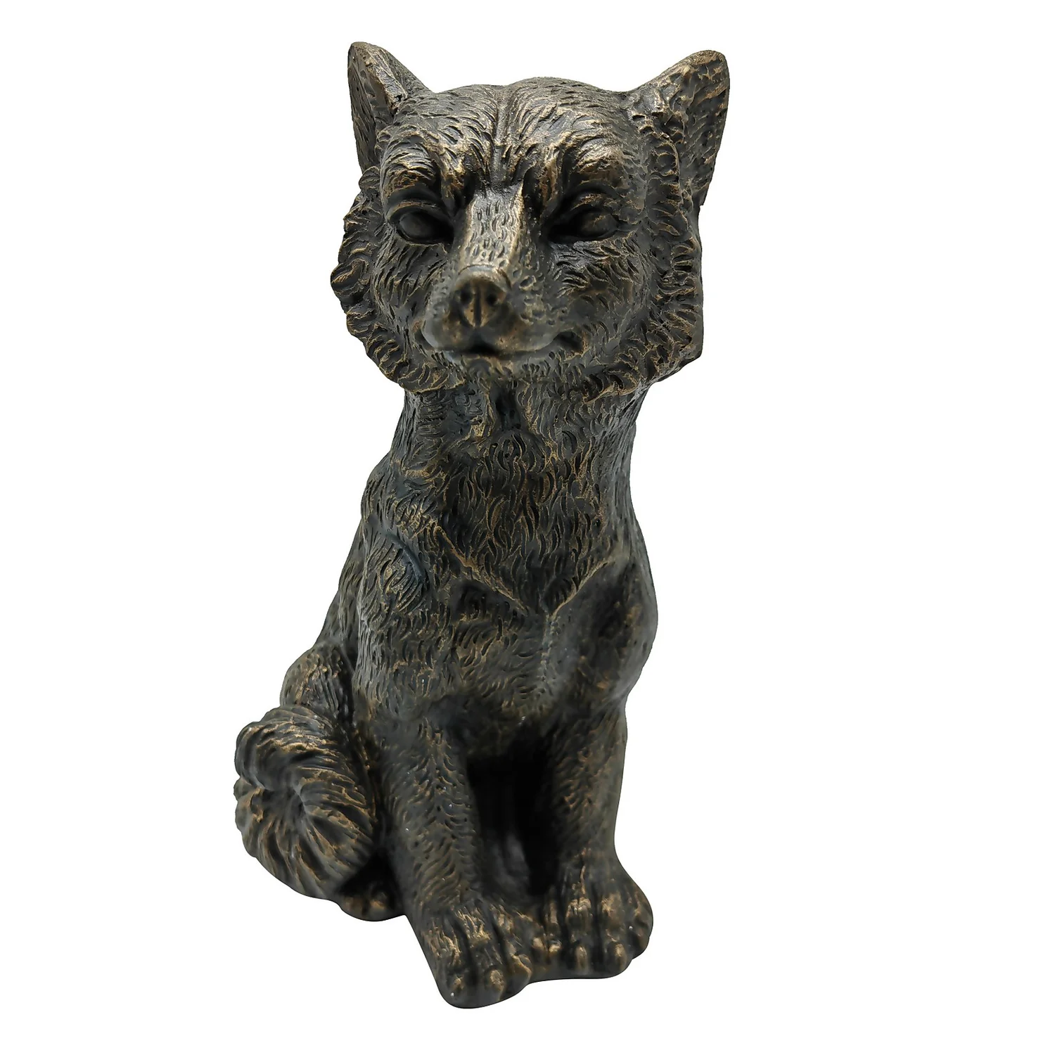 Bronze Look Fox Garden Ornament 3 Bronze Look Fox Garden Ornament