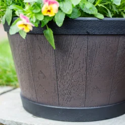 Banded Whiskey Barrel Planter - 39cm -Plantery Shop 13973620 1815011238806656