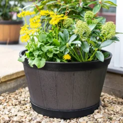 Banded Whiskey Barrel Planter - 39cm -Plantery Shop 13973620 6045011238696280