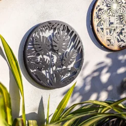 Jungle Leaf Garden Wall Art 35cm - Black -Plantery Shop 13981006 8385005835492067