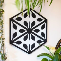 Hexagonal Laser Cut Outdoor Mirror 35cm - Black 10 Hexagonal Laser Cut Outdoor Mirror 35cm - Black -Plantery Shop 13981007 7935005835323161