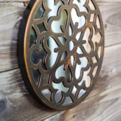 Round Laser Cut Outdoor Mirror 35cm - Bronze -Plantery Shop 13981008 1435005835489778